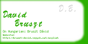 david bruszt business card