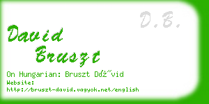 david bruszt business card